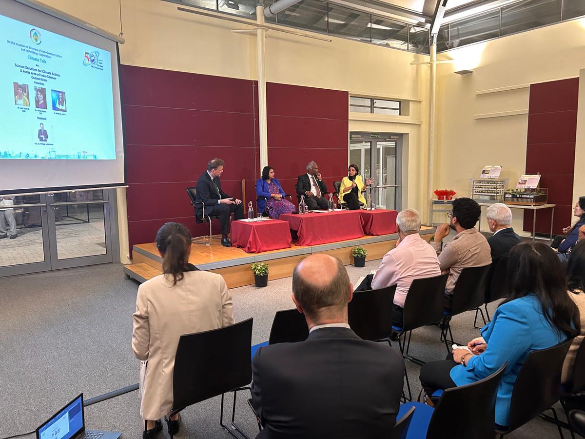 Celebrating 50 years of Indo-German S&amp;T co-operation at German Embassy. 
Chuffed to be in a panel moderated by  <a href="/AmbAckermann/">Dr Philipp Ackermann</a> and talk about my transition as phd student at Uni Heidelberg to associate professor. Great discussion, thoroughly enjoyed.