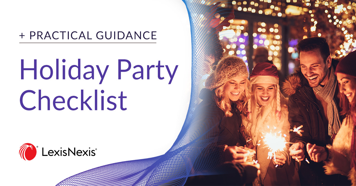 LexisNexis's tweet image. Holiday celebrations and gatherings are fun, but they can lead to employer liability. Check out the link below for a free LexisNexis Practical Guidance (PG) trial and to review PG L&amp;amp;E’s Holiday Party Liability Prevention Checklist. bit.ly/492pzZj

#PracticalGuidance…