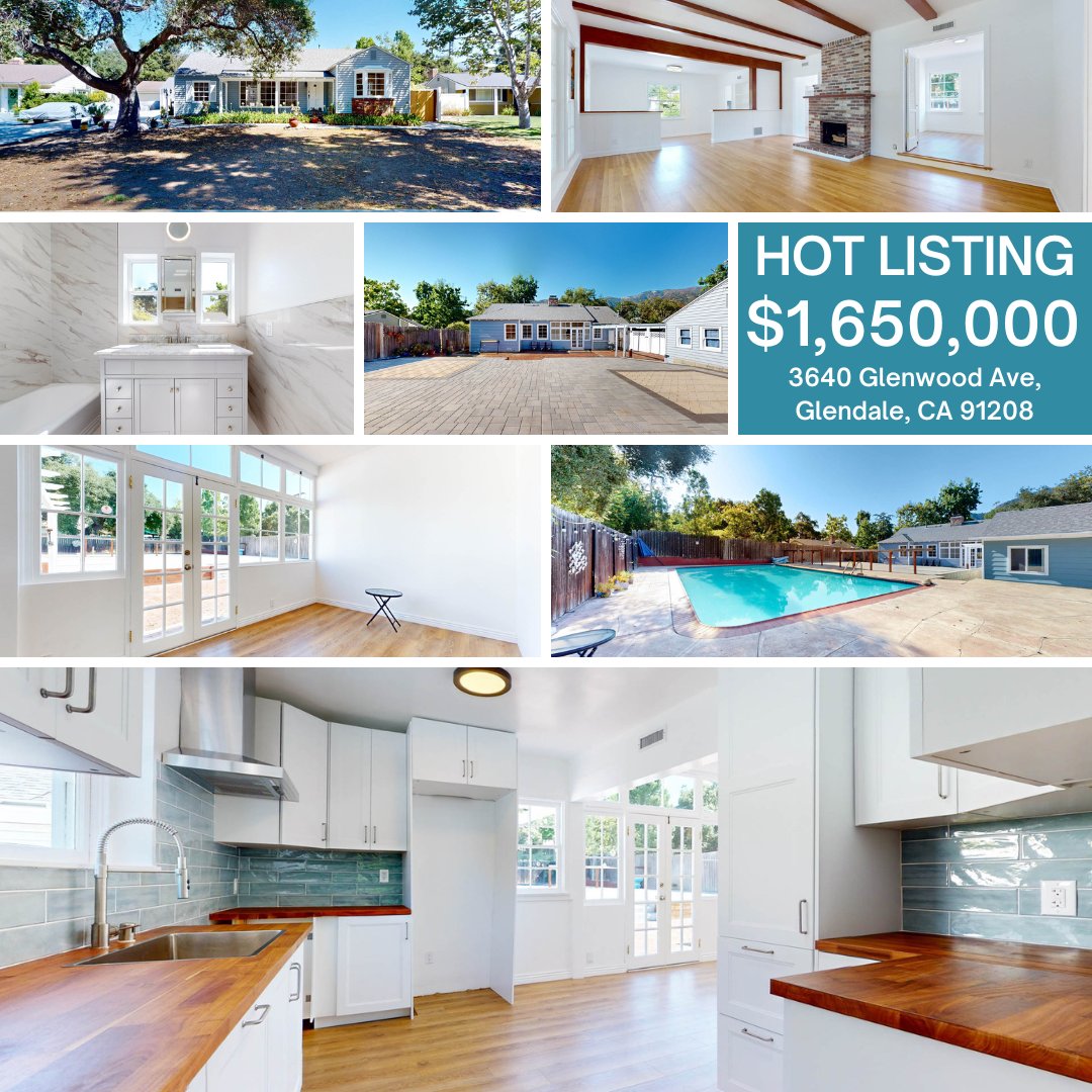 MarkarianRealty's tweet image. 🏡✨ Your Glendale dream home is waiting!

This 4-bed, 2-bath gem features a spacious backyard, modern kitchen, and endless potential. Perfect for families or investors! 🌟

📞 Call 818-860-7386 to schedule a tour today.

#DreamHomeGlendale #LAHomesForSale #RealEstateGoals
