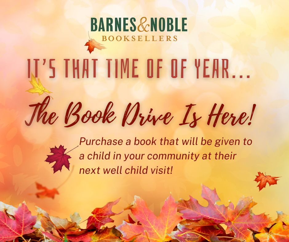 In this season of gratitude, we have to thank Barnes &amp; Noble for partnering with us again this year. They help us ensure that children in our program leave their well child visits with a beautiful new book. #readtogether #barnesandnoble #rornepartners