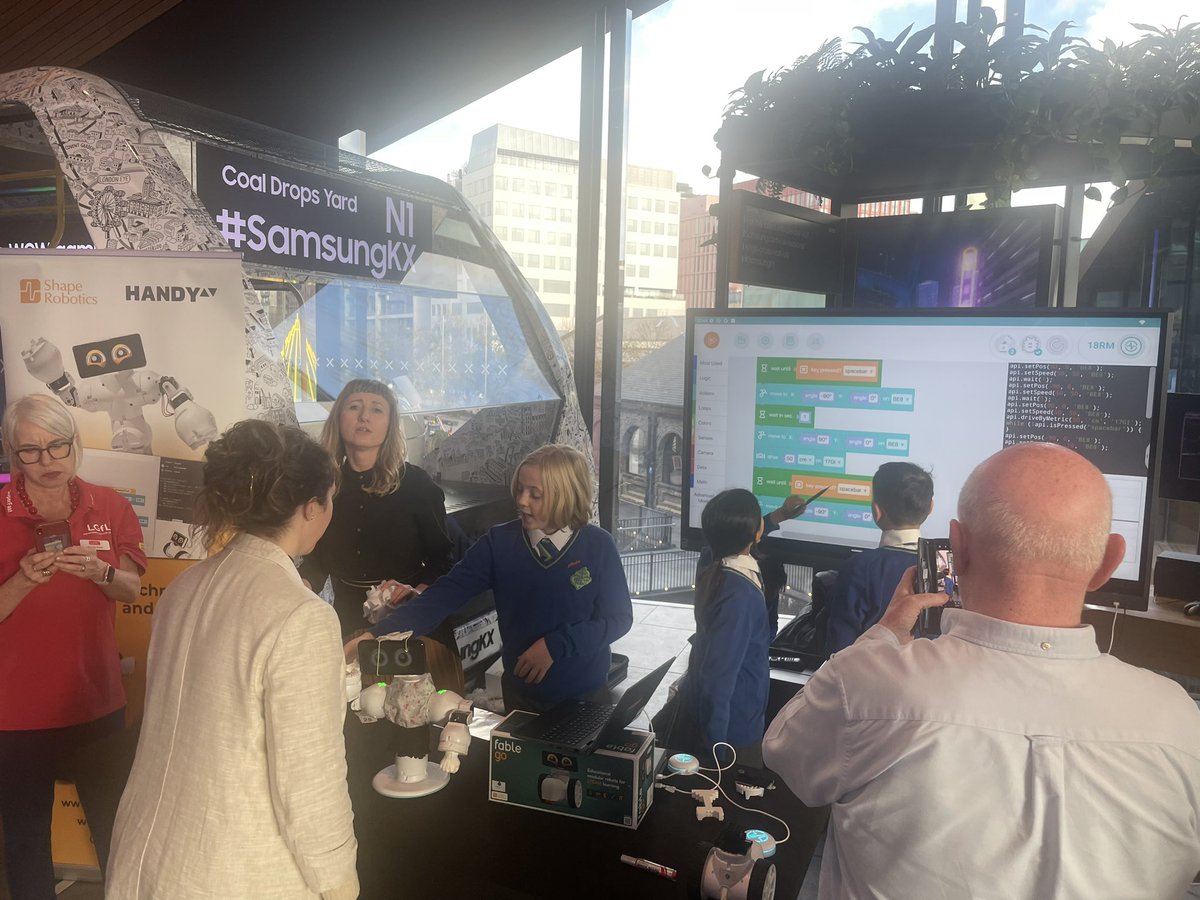 stjhighgate's tweet photo. Our amazing computing lead Mrs Suliga with our Robodog experts! They delivered a great presentation at @SamsungUK for the #EdtechHubSummit2024 with @EdtechukHQ & @LGfL π»π€π https://t.co/7P1Tm0kAyS