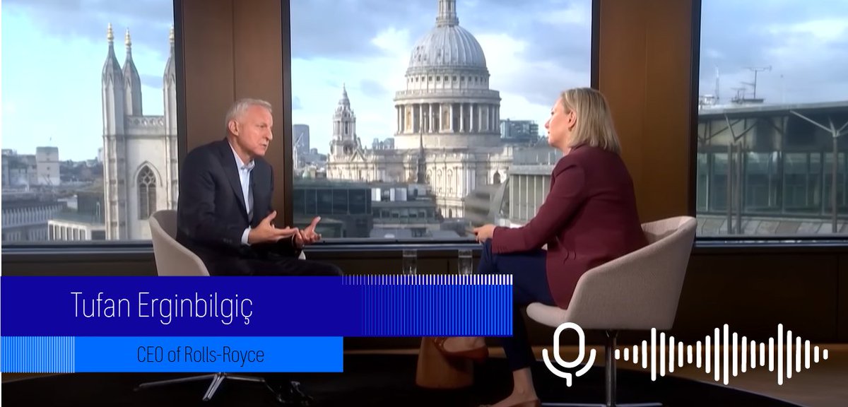 Rolls-Royce (@rollsroyce) on Twitter photo Hear the latest insights from our CEO, Tufan Erginbilgic on developments at Rolls-Royce in conversation with <a href="/flacqua/">Francine Lacqua</a> at <a href="/BloombergTV/">Bloomberg TV</a>, covering transformation progress to date, new technologies and future growth strategies.
Full interview below: ow.ly/WHw150UeYhb Hear the latest insights from our CEO, Tufan Erginbilgic on developments at Rolls-Royce in conversation with <a href="/flacqua/">Francine Lacqua</a> at <a href="/BloombergTV/">Bloomberg TV</a>, covering transformation progress to date, new technologies and future growth strategies.
Full interview below: ow.ly/WHw150UeYhb