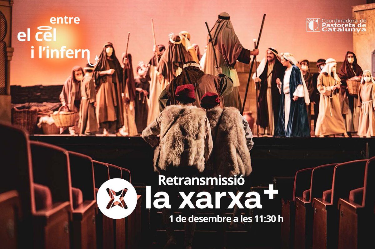 pastoretscat's tweet photo. Els Pastorets a casa teva! 😈

✨📺 L’1 de desembre a les 11:30 h, segueix en directe l’acte de presentació de la nova temporada a @laxarxames.

📆 Reemissió el 7 de desembre a les 22:30 h per les televisions de La Xarxa! 🍿👼

#CeliInfern #PastoretsCatalunya #LaXarxa https://t.co/l5a7qkAETp