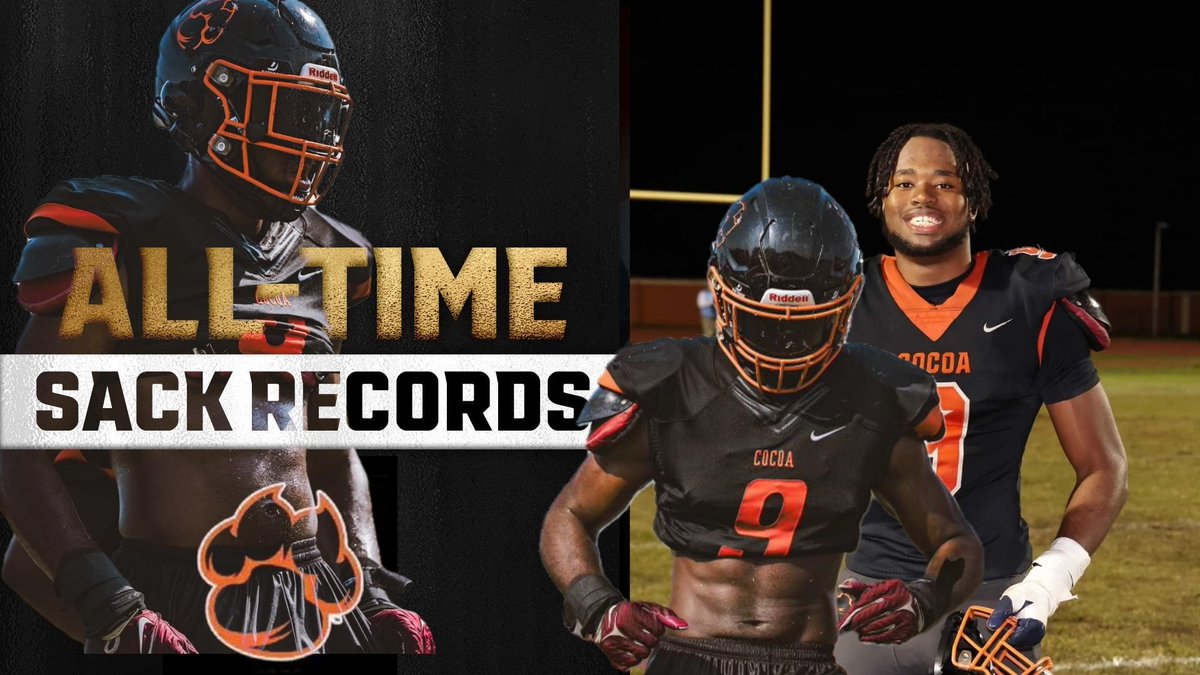 Congrats to 5⭐ EDGE Javion Hilson on becoming Cocoa High's All-Time Sack Leader! 🏈🔥 History made. #CocoaTigers #TigerPride