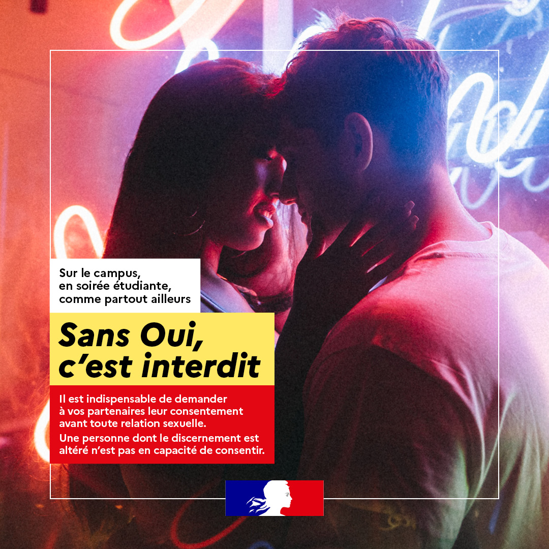etudiantgouv's tweet photo. #ToutesEtTousEgaux #SansOuiCEstInterdit

Dans le cadre de leurs études, 10 % des étudiants (5 % des hommes et 14 % des femmes) ont déclaré avoir été victimes de violences sexistes et sexuelles.

Toutes les ressources à votre dispo sur votre campus👉https://t.co/EMU2Nyeb5y https://t.co/WFhMEHpt6v