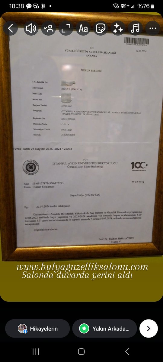 #mezuniyet #universitesi 
#sacbakimiveguzellikhizmetleri 
hulyaguzelliksalonu.com #since1997 
hulya@hulyaguzelliksalonu.com