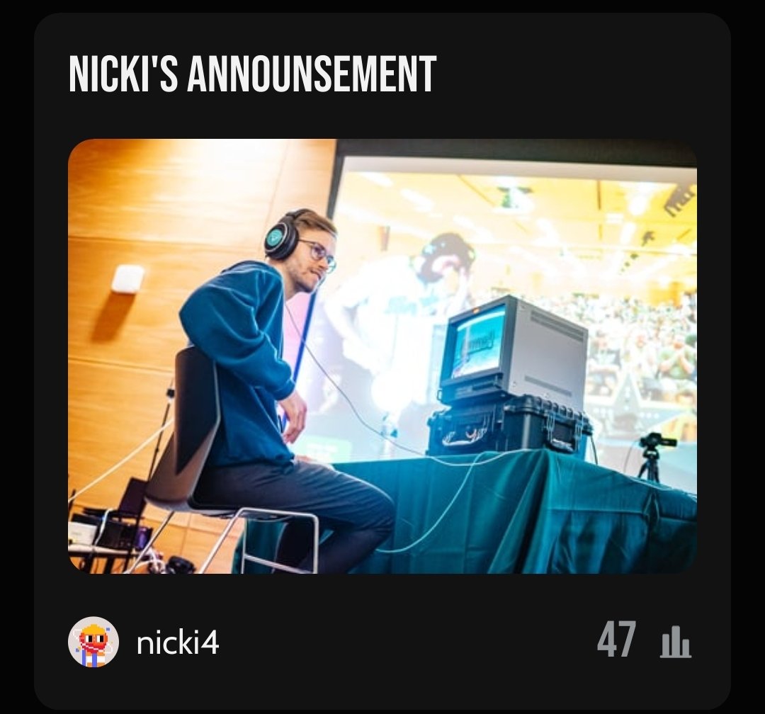 Nouns is sponsoring one additional Smash player for 2025. The player with the most votes will be part of their team next year. I have opted in; this would help me attend significantly more majors throughout the year, as flights across continents are expensive.

Voting is free!