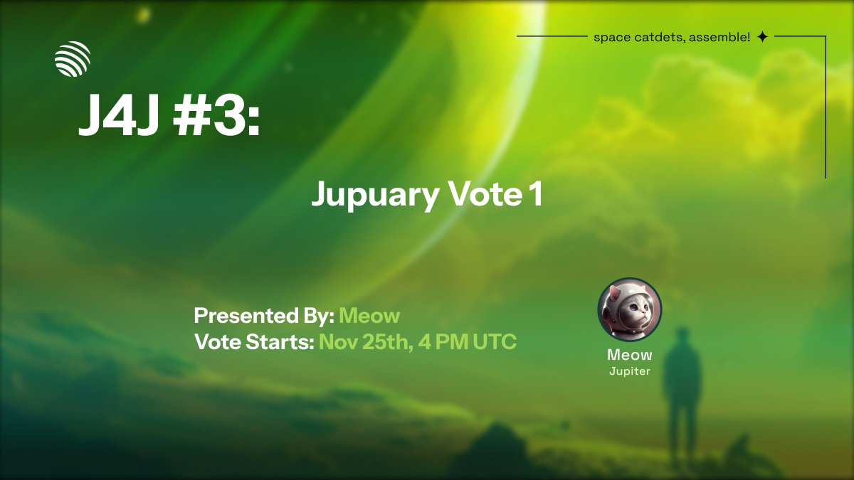 J4J #3: Jupuary Vote 1 begins

Proposal: jupresear.ch/t/j4j-3-jupuar…
Vote here: vote.jup.ag/proposal/CWAwY…

Remember, if this vote does not pass, it does not mean there will be no more Jupuary, it means the team will be taking the feedback and iterating on something the supermajority
