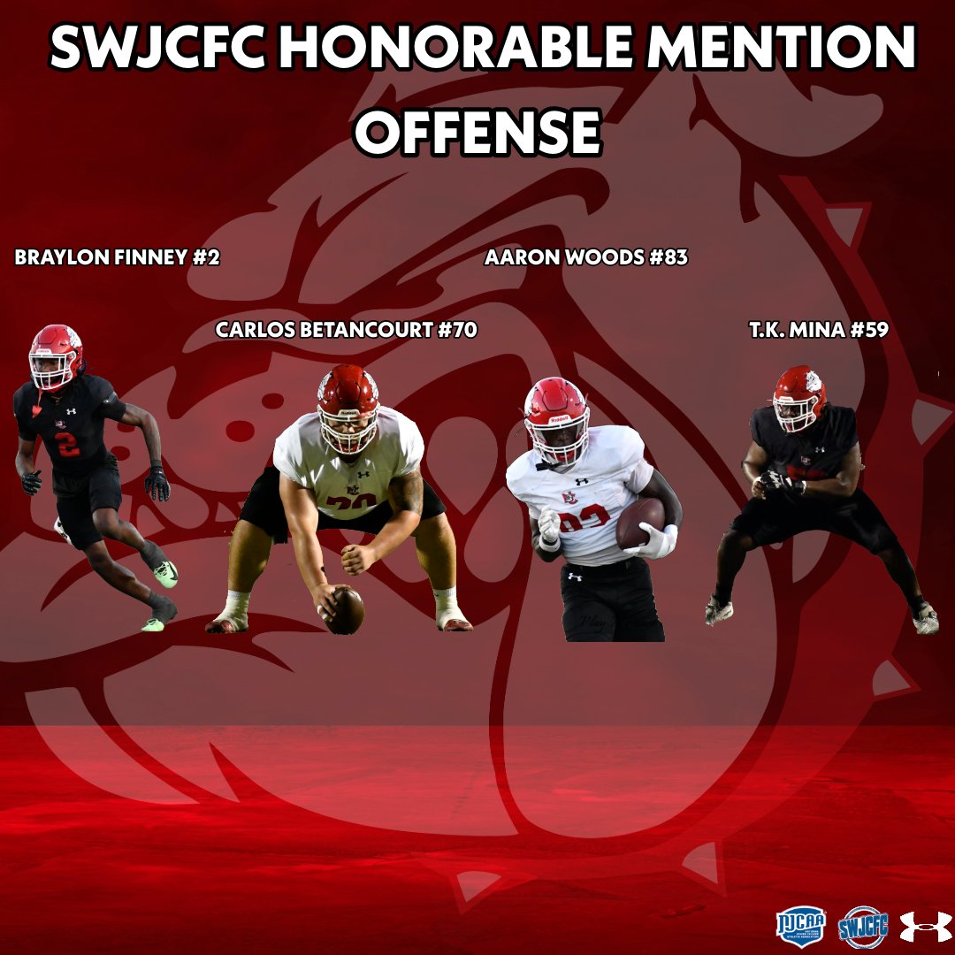 SWJCFC OFFENSE HONORABLE MENTION, OFFENSE‼️ #Together🐶🐾 #RepNC #GoDawgs <a href="/d1_braylon/">braylon finney</a> <a href="/playliketk/">Tamunotekena(TK) Mina</a> <a href="/iamaaronwoods/">aaronwoods</a> <a href="/CarlosB_1120/">Carlos Betancourt</a>