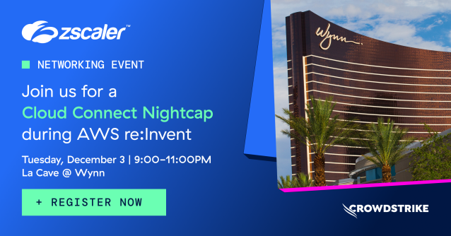 Lstrunk10's tweet photo. Join us for a Cloud Connect Nightcap at ​AWS re:Invent hosted by #CrowdStrike. Learn more here: https://t.co/RhY6evCJNu #AWSreInvent #AWS_Partners https://t.co/2ylwLbjdct https://t.co/bedPpPrND8