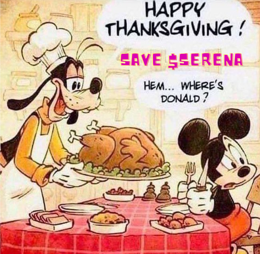 SerenaTheTurkey's tweet photo. What if the turkey’s name was Donald? 🦃👀
This year, we’re flipping the table. Save #SerenaTheSwiftie, don’t eat her.
$SERENA: The memecoin sending turkeys straight to valhalla
#SaveSerena #Swiftie #Thanksgiving2024  $SERENA https://t.co/nAK7MXB3d4