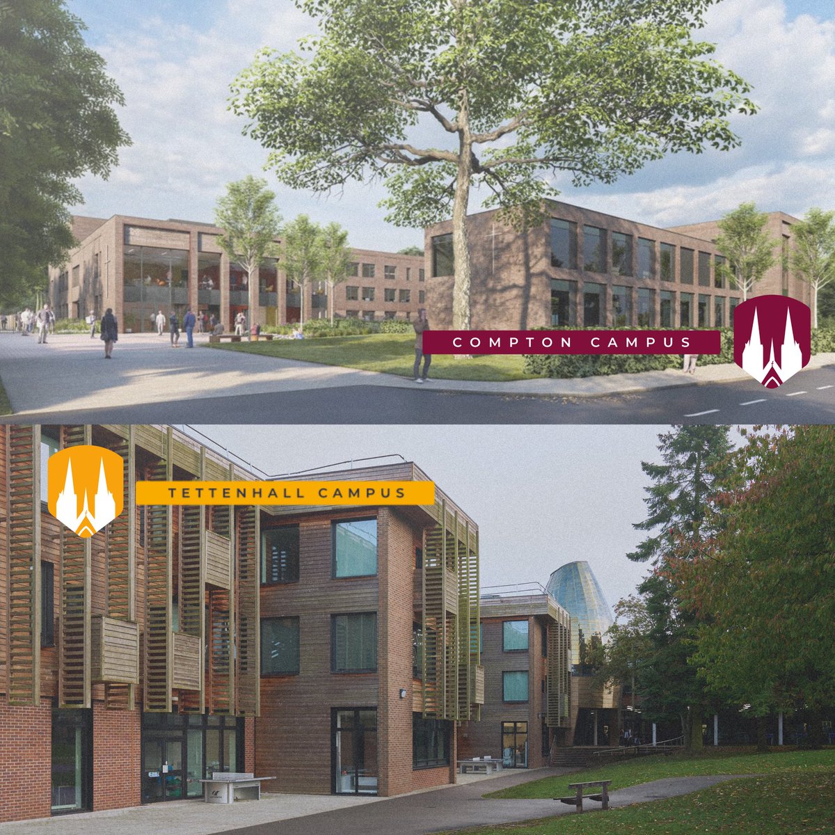 3spiressixth's tweet photo. We operate across two campuses but function as one cohesive community at Three Spires Sixth Form. 

Apply now to be a part of the exciting collaboration by visiting https://t.co/asCY7sRnoM 📲

#ThreeSpiresSixth #ApplyNow #Collaboration 
@SPetersAcademy @StRegisWlv https://t.co/jOomx50MrK