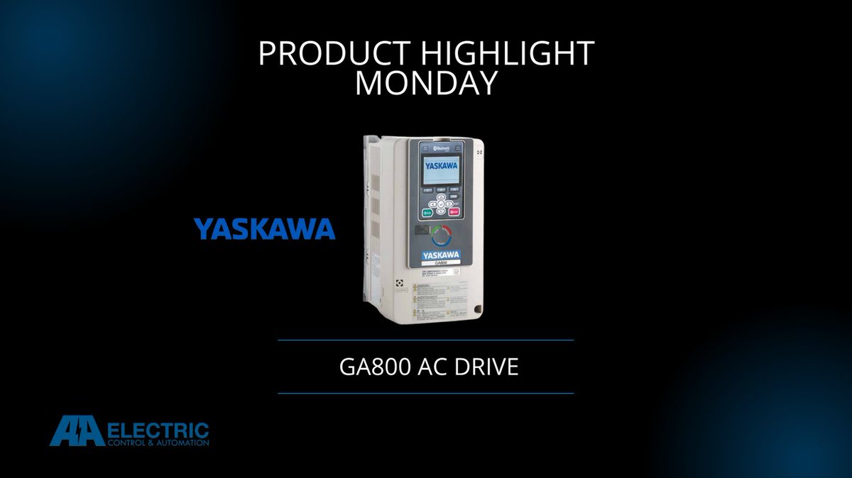 AAElectric's tweet image. Product Highlight Monday is here! Today we are highlighting Yaskawa's GA800 AC Drive. The GA800 provides the ultimate combination of power, ease of use, flexibility, and performance. Contact us today at 1-800-237-8274 to learn more. #yaskawa #drives  #distributors