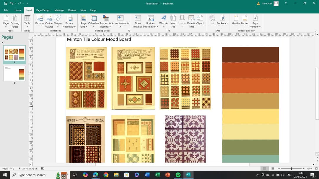 A colour mood board inspired by Minton Hollis tiles. Going to use this as the basis for a planting plan #urbangarden <a href="/BArtsStoke/">B Arts</a> <a href="/FestivalStoke/">Festival Stoke</a>