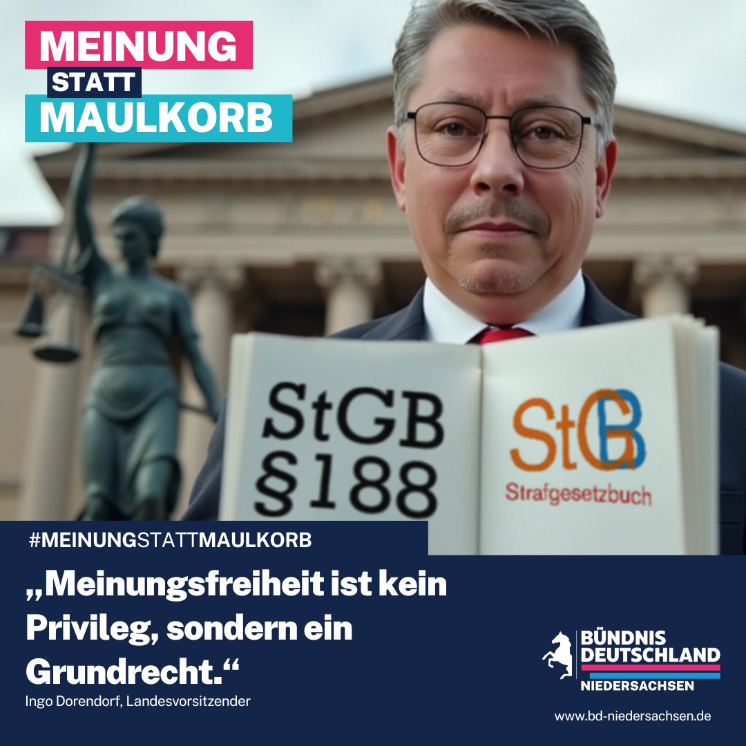 buendnisnds's tweet image. 🛑 Meinungsfreiheit in Gefahr! 🛑
Über 1.300 Strafanzeigen durch Ministerien zeigen, wie stark freie Meinungsäußerung bereits eingeschränkt wird.
Mehr im Beitrag.  
➡️ t1p.de/4i1od

#BuendnisDeutschland #KritikStattMaulkorb #FreiheitFürBürger #DemokratieBewahren