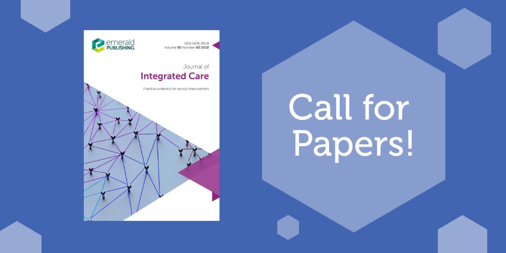 Call for papers! Journal of Integrated Care seeks research on social prescribing to support community #wellbeing in rural and urban areas. Topics include #IntegratedCare, workforce collaboration, and addressing #health determinants. 

Learn more and submit here: