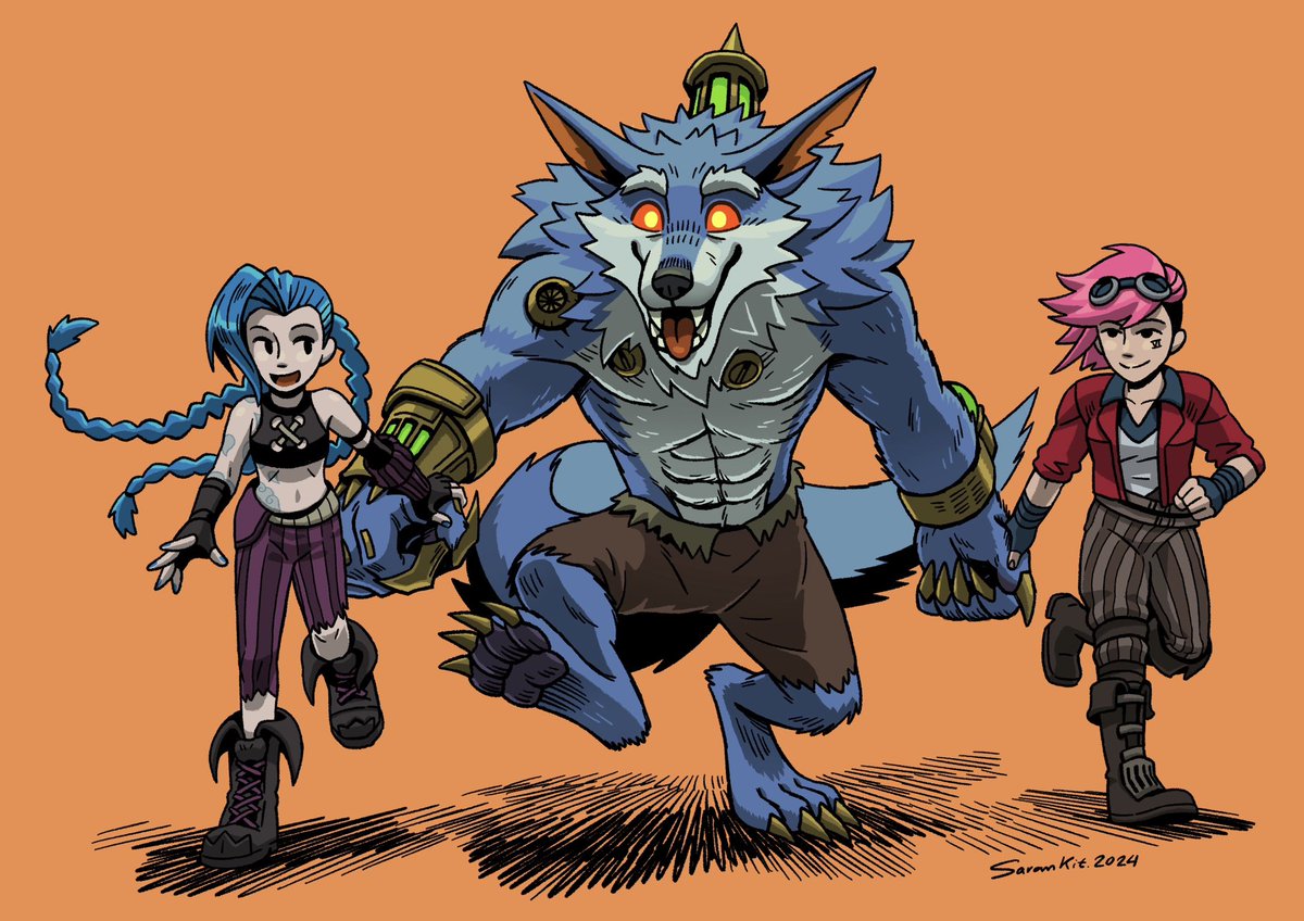 Then he grows his snoot, regains his memory, and they live happily ever after together. 😭

 #ArcaneSeason2 #fanart #Warwick