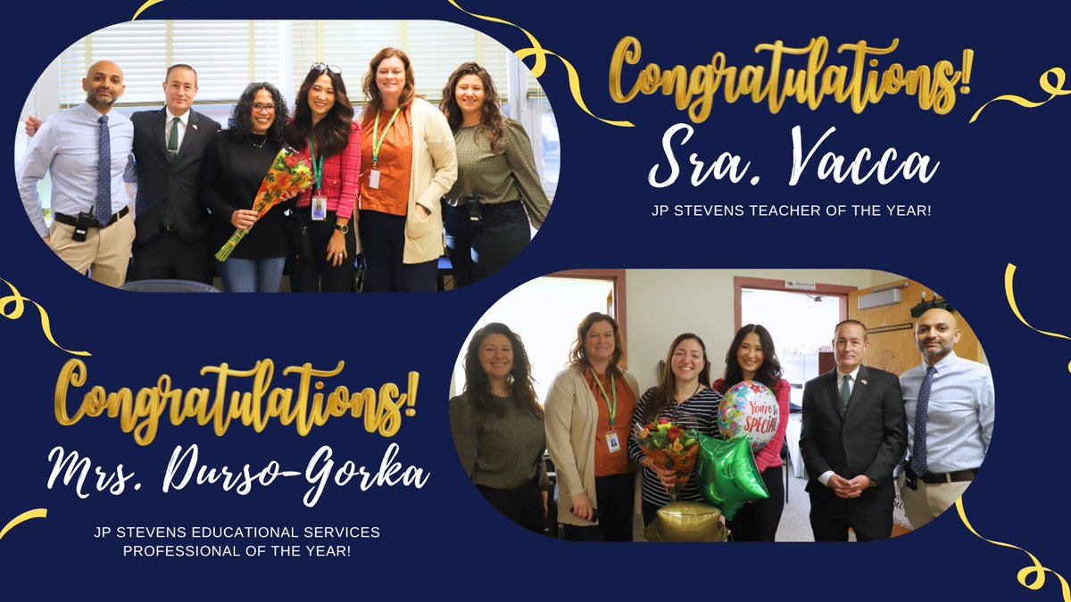Ojas Ray (@ojasray) on Twitter photo Shoutout to JP Stevens’ own rockstars!
🎤 Odalys Serrano-Vacca = Teacher of the Year. ¡La reina del aula!
🎸 Danielle Durso-Gorka = Ed Services Pro of the Year. The backstage MVP!
Legends in the making. Show them some love! <a href="/CDHuss/">Chris Huss</a> <a href="/HeatherDanielNJ/">Heather Daniel</a> <a href="/EAldarelli/">Edward Aldarelli</a> Shoutout to JP Stevens’ own rockstars!
🎤 Odalys Serrano-Vacca = Teacher of the Year. ¡La reina del aula!
🎸 Danielle Durso-Gorka = Ed Services Pro of the Year. The backstage MVP!
Legends in the making. Show them some love! <a href="/CDHuss/">Chris Huss</a> <a href="/HeatherDanielNJ/">Heather Daniel</a> <a href="/EAldarelli/">Edward Aldarelli</a>