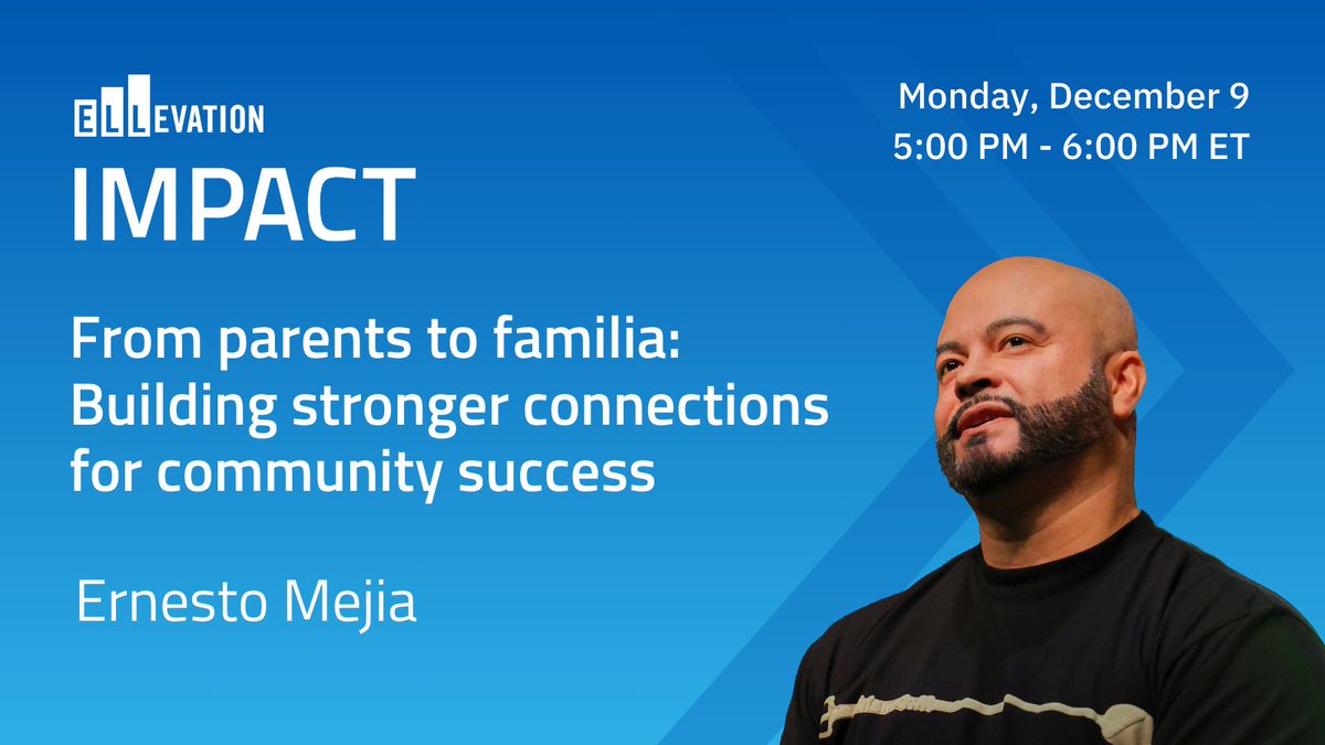 🤝 Don’t miss <a href="/EMejia/">EMejia</a>’s session "From Parents to Familia: Building Stronger Connections." Discover hands-on strategies to transform parent engagement into deep familial collaboration. Register today! bit.ly/4hBAw84 #EllevationIMPACT2024