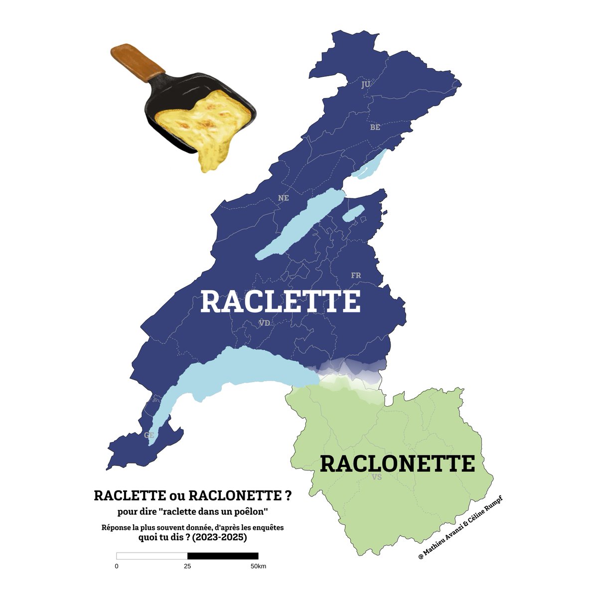 MathieuAvanzi's tweet photo. Le vrai débat en Suisse, c'est de savoir si le bout de fromage qu'on fait fondre dans une coupelle mérite le nom de #raclette, ou s'il faut pas plutôt l'appeler #raclonette. Les Valaisans, chez qui la raclette a été inventée, sont formels ! https://t.co/Xb61OFZmEy