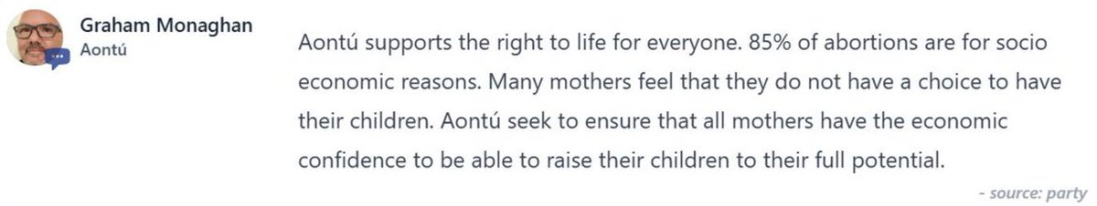 We would like to remind Aontú that 100% of abortions are none of their business.
No party which believes raped, pregnant children should be forced into childbirth is worthy of your consideration for a vote.
#VoteProChoiceGE24