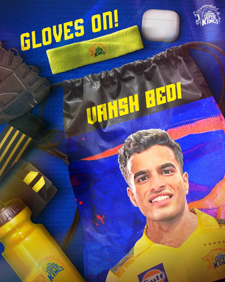 ChennaiIPL's tweet photo. Ready to roar in Yellove!
Whistle Vanakkam, Vansh! 🥳 

#SuperAuction #UngalAnbuden https://t.co/l3vJv4Jo5t