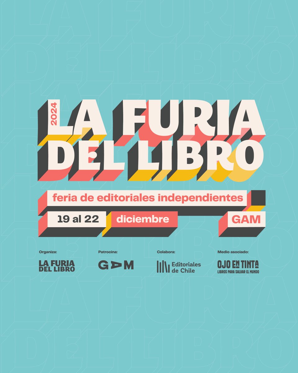 ¡Comienza la cuenta regresiva!⏰️La Furia del Libro llega al <a href="/centroGAM/">Centro GAM</a>  entre el 19 y el 22 de diciembre📚🎄

Más de 160 editoriales independientes nacionales e internacionales de distintos géneros y temáticas estarán presente en esta instancia gratuita🔥 
¿Quién dijo "yo"?🙋🏽‍♂️🙋🏻‍♀️