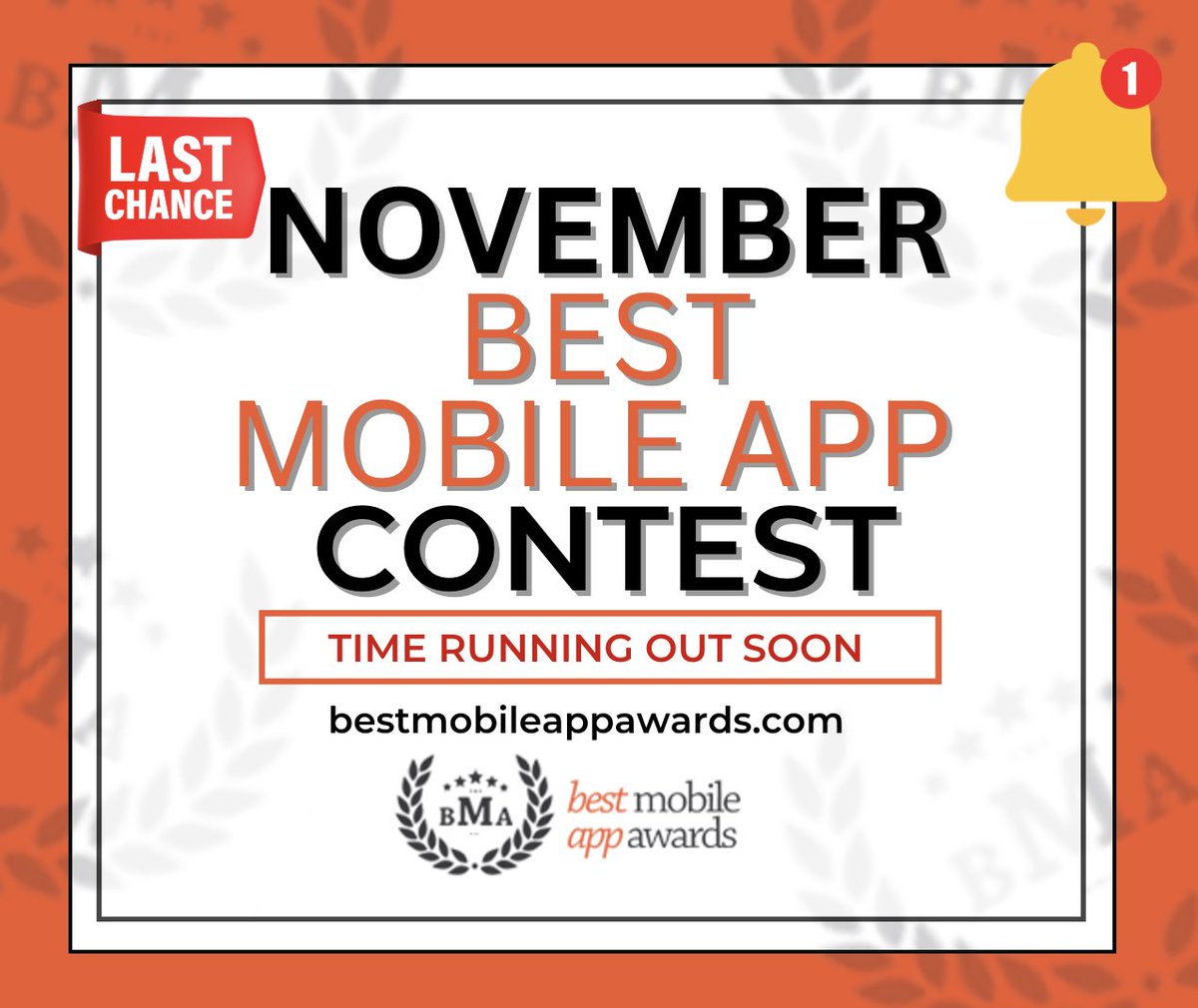 BestAppAwards's tweet image. Final opportunity to get nominated in November!

The November Best New Mobile App Contest is open for entries!

Secure your nomination and compete for a top spot that could take your app to the next level. Don’t wait—enter now: bit.ly/48wb7sp #appdev #appcontest
