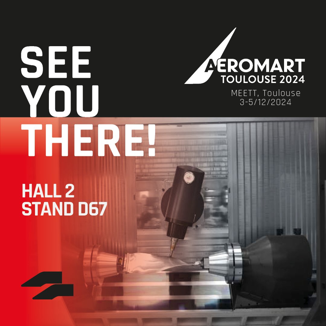 GruppoParpas's tweet photo. 🚀 Gruppo Parpas @ @AeromartTLS!

We wait you at #AEROMART 2024, from 3 to 5 December at the MEET Exhibition and Convention Centre, #Toulouse.

📍 You can find us at Hall 2 Stand D67 to find the future of high-#accuracy manufacturing.

#GruppoParpas #MachineTools https://t.co/hObkww7CG7
