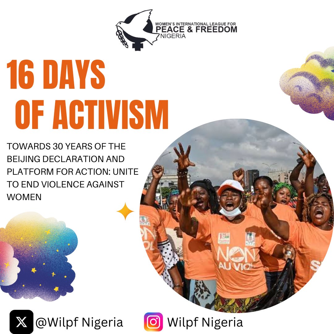 🚨 The 16 Days of Activism Against Gender-Based Violence Starts Today! 🚨

At WILPF, we unite with global voices to demand accountability and action to end violence against women and girls. 👉 
Join us. Speak up. Share the message.

#WILPFNigeria #EndGBV #16DaysOfActivism