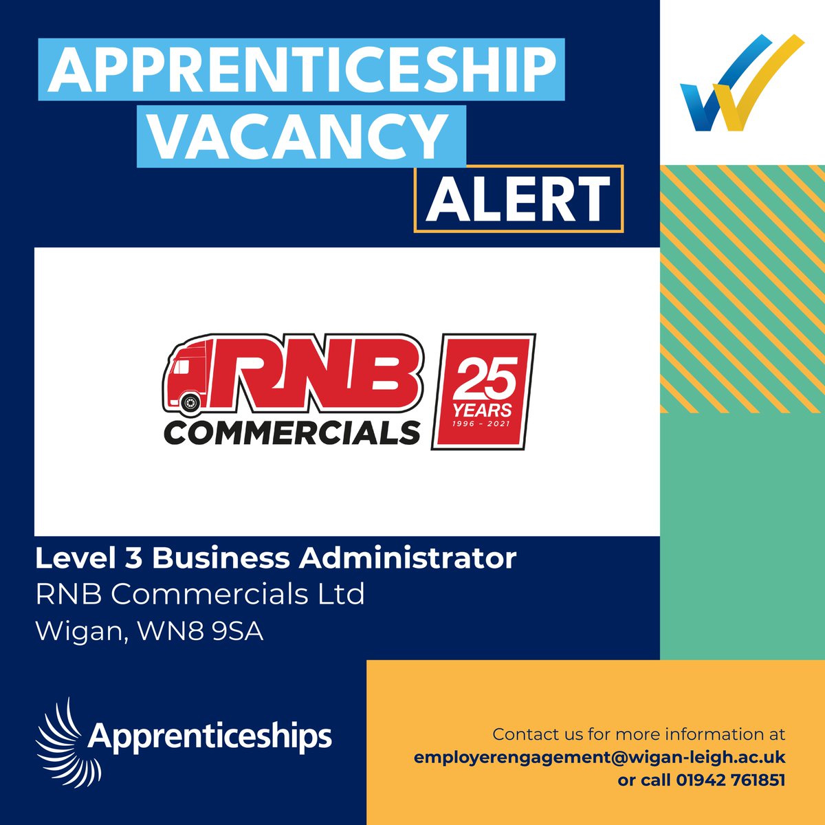 Looking for an opportunity to earn while you learn?
Gain hands-on experience, expert training, and the qualifications you need to kick-start your career with an apprenticeship.

📷 01942 761851
📷 employerengagement@wigan-leigh.ac.uk

#BusinessAdmin #Apprenticeships #WorkReady