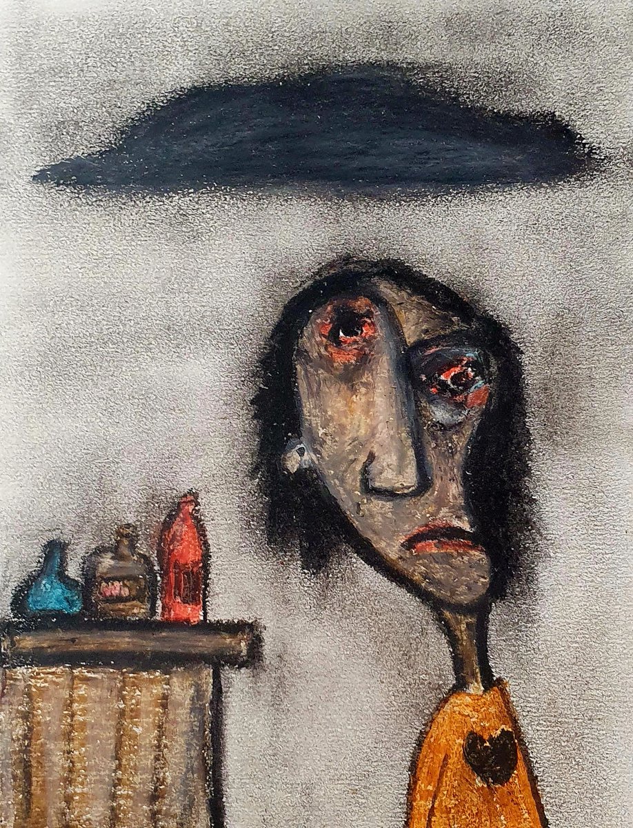 ian2455's tweet photo. ONE DAY AT A TIME 
Oil pastels on paper 
@albanygallery @Welsh_art @welshartgallery @walesartists @trauagar @jerrysaltz @Alan_Measles https://t.co/Y68D7vNsYF