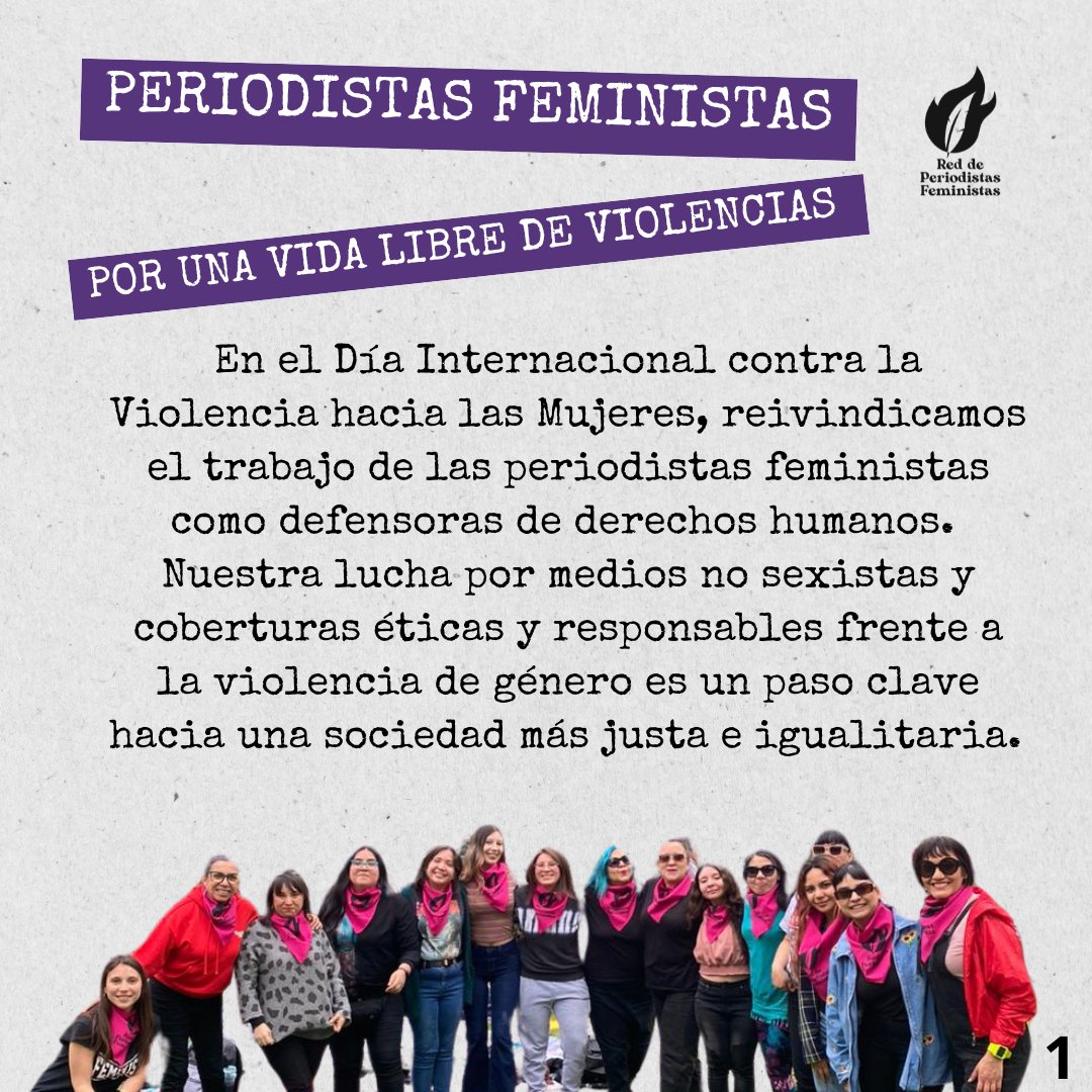 #25N 💜 periodistas feministas por una vida libre de violencia

💭 De acuerdo a un estudio de UNESCO se analizó las cuentas de 66 periodistas en 7 países de la región, revelando que el principal motivo de agresión son las ideas políticas de las periodistas.

#PeriodismoFeminista