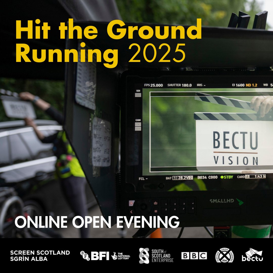 Based in 🏴󠁧󠁢󠁳󠁣󠁴󠁿 &amp; interested in working in film &amp; tv but don't know where to start? We're here help you Hit the Ground Running. Find out about our free training in Inverness &amp; Dumfries 2025.
📍Film &amp; TV Production Online Open Evening  
📅27 November, 6:30pm
➡️ bit.ly/3APitdZ
