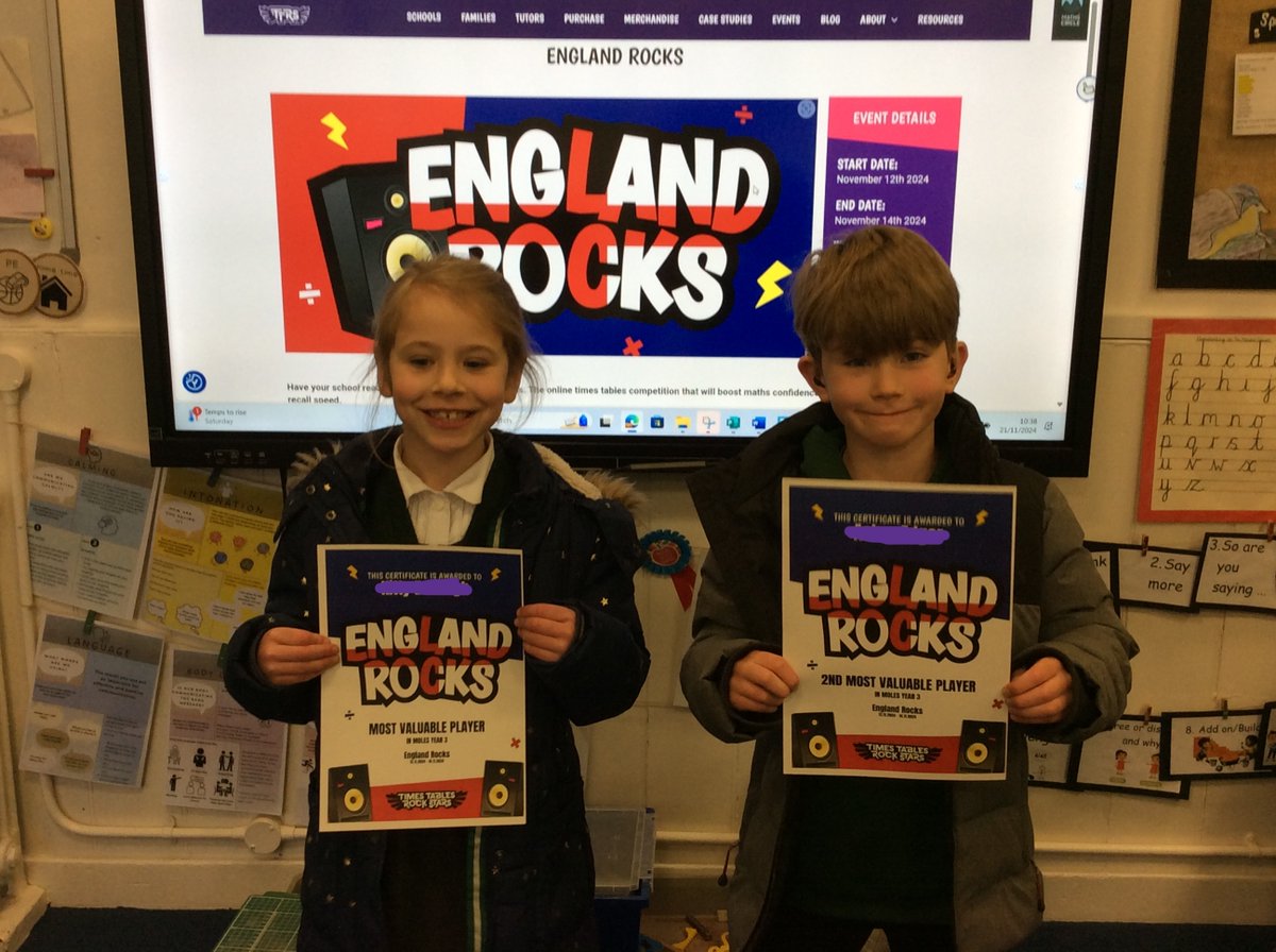 Well done to all of KS2 for taking part in the #TTRS competition last week. All classes saw their scores rocket over the week. :) #MathsCircle #timestablesrockstars #timestables