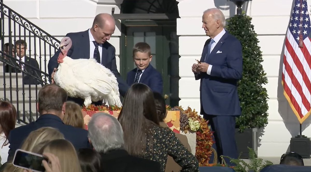 God bless America.  
God bless this weird tradition. 
God bless Peach and Blossom.