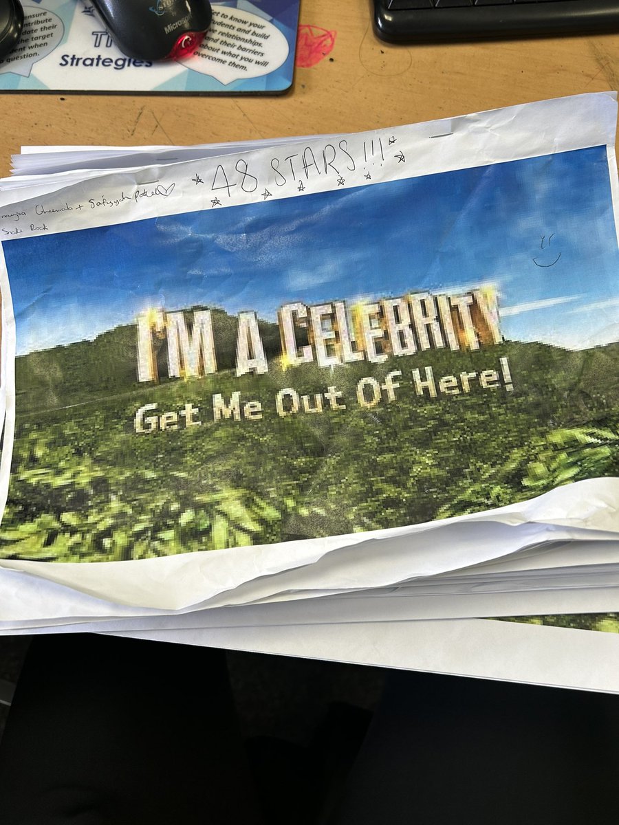 Absolutely loved doing my I’m a celebrity workout challenge with my Y9’s &amp; 10’s during their fitness block. Students had a great time 

A resource I made as a student teacher. Inspiration was taken from a resource that was already available.

Definitely need to use it more often