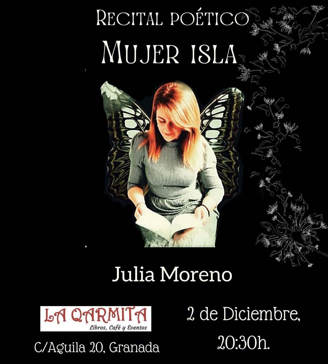 LaQarmita's tweet photo. Primer evento confirmado de Diciembre 2024… MUJER ISLA… recital de poesía https://t.co/KZKG4qCOFL