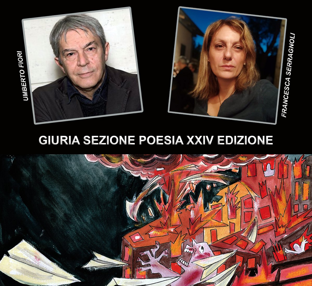 Avete tempo fino al 31 Gennaio 2025 per iscrivervi alla sezione POESIA della XXIV edizione. 1.000€ il contributo per la pubblicazione e/o promozione destinato ai vincitori.
In Giuria i poeti Umberto Fiori, Francesca Serragnoli e Alfredo Panetta (vincitore nel 2024).