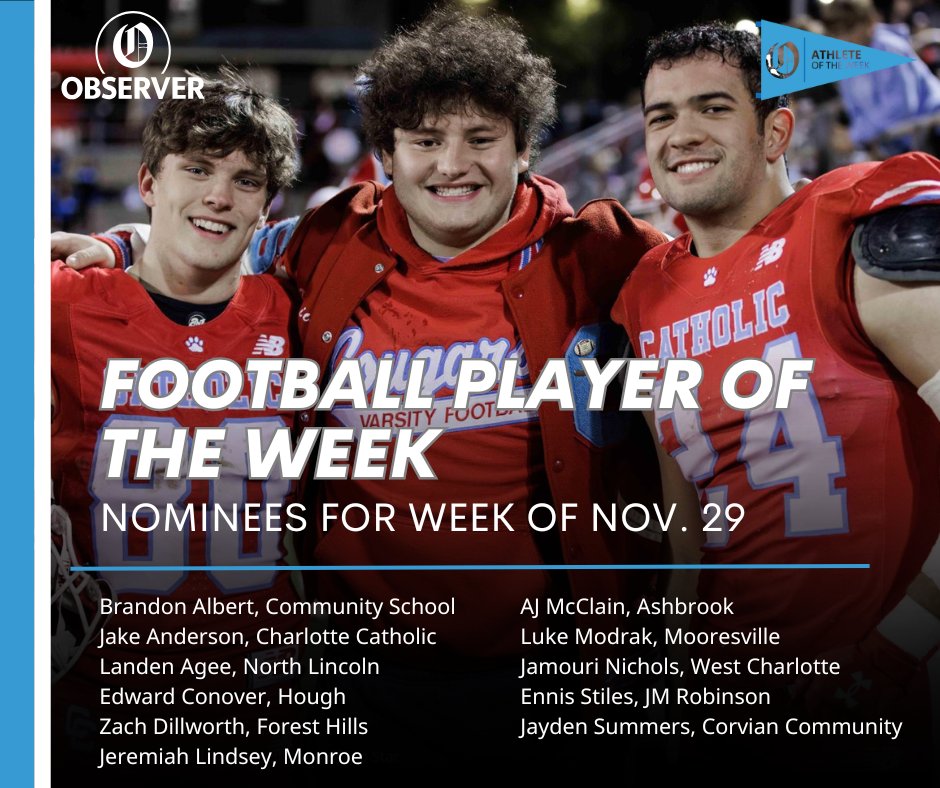 langstonwertzjr's tweet image. Here are the nominees for @theobserver&apos;s high school football player of the week. Poll closes Friday.

Vote now. Vote often.

Vote at link below:

charlotteobserver.com/sports/high-sc…