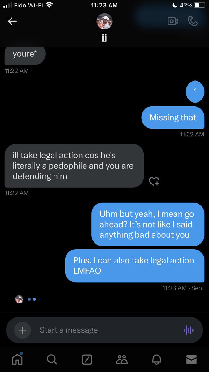 bunniesnbones's tweet photo. I’m being sued chat 🥴 https://t.co/OIguF4v1cR