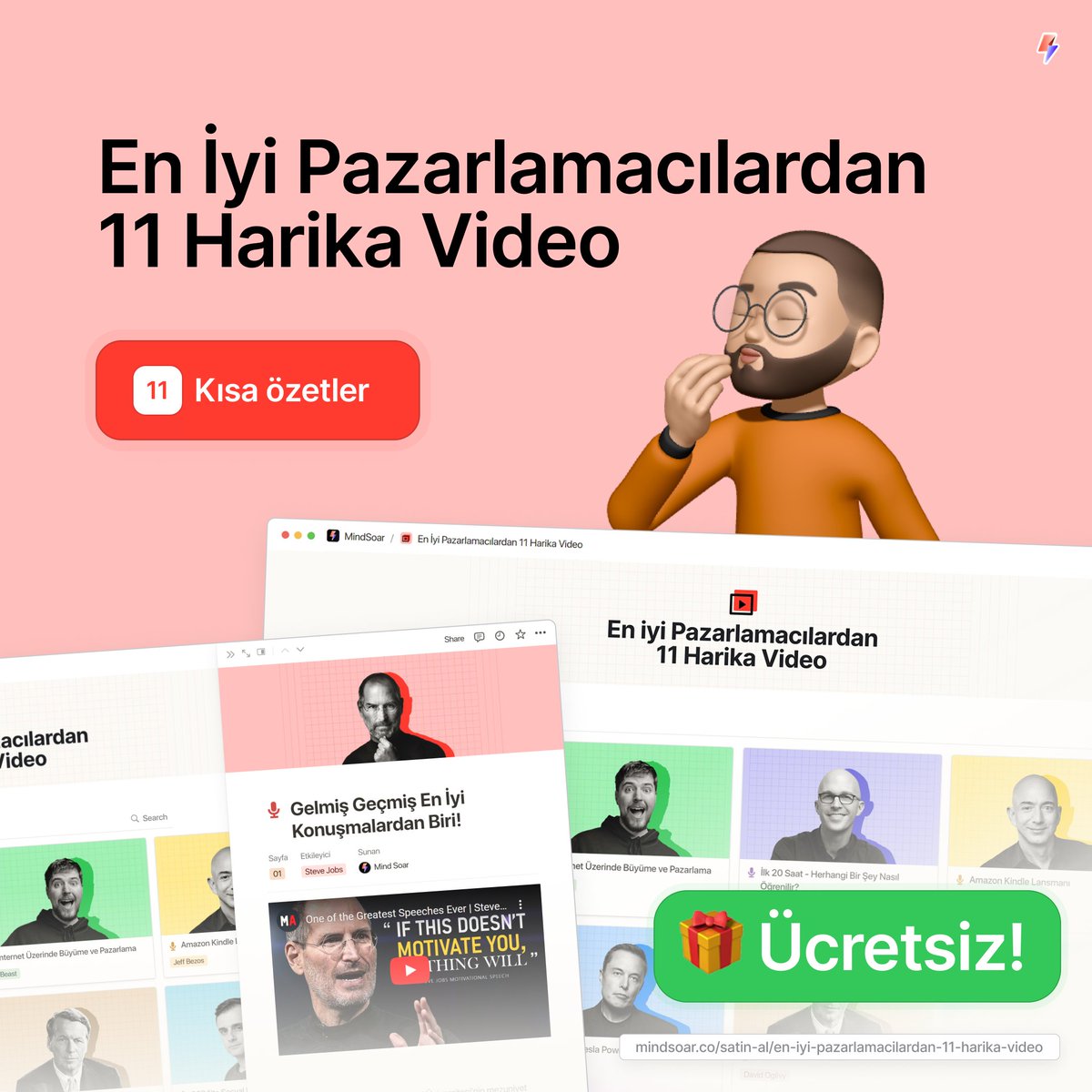 YouTube’da sayısız video arasında gerçekten faydalı içerikleri bulmak zor.

Pazarlamaya olan bakış açınızı geliştirebileceğiniz önemli konuşmacıların videolarını özetleriyle birlikte bu video koleksiyonunda ÜCRETSİZ alabilirsiniz. ⬇️