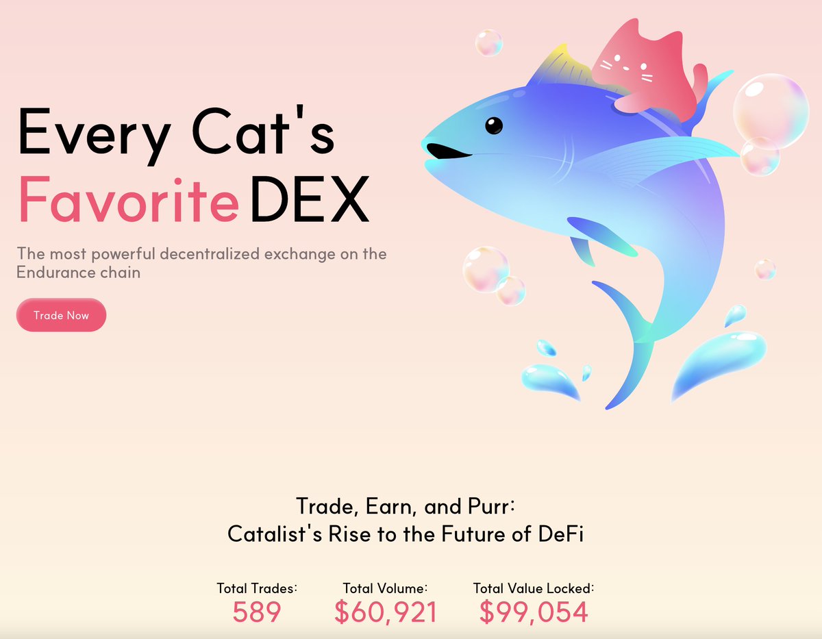 It took half a year for Catalist, the first Liquid Staking Protocol on the #Endurance chain, to reach $2M TVL. The current TVL of Catalist DEX is just under $100K. However, we are confident that we will soon reach $2M.

We have grown with the community without VCs, and will