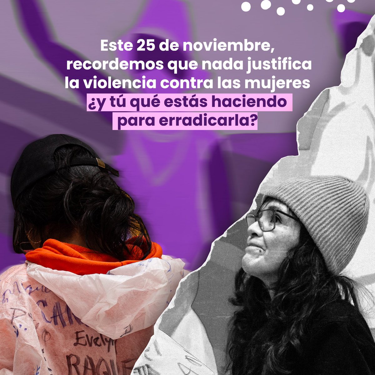 #DiaContraViolenciadeGenero, reafirmamos nuestro compromiso de construir un mundo más equitativo y seguro para todas las mujeres y niñas. Trabajamos junto a comunidades en la región para promover la igualdad, fortalecer los derechos y prevenir la violencia de género. 💜 #16Dias
