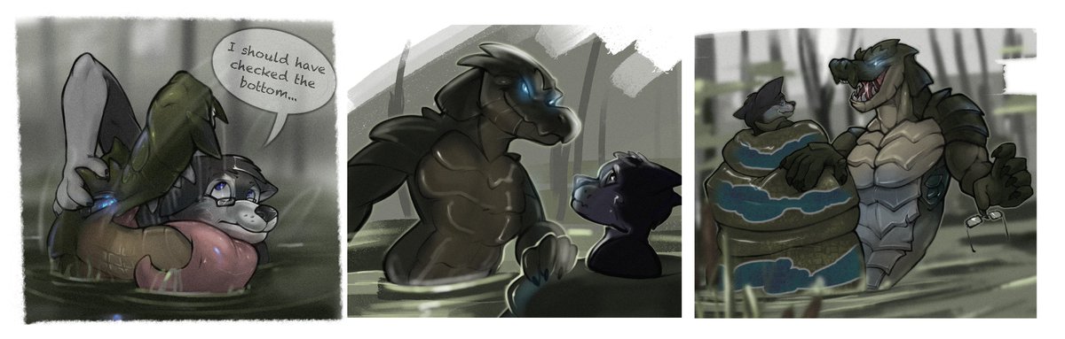 Takkar_sorbek's tweet photo. The entire set of images
Featuring me and @huskydocherty who "accidently" went into my swamp.

Artist is the lovely @POlylepiz https://t.co/ckh9QPIrXt