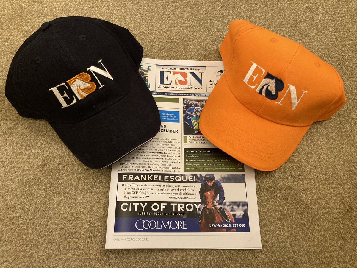 A special thank you to Claire <a href="/bloodstocknews/">EBN</a> for the generous donation towards the Christmas Auction of caps and a year’s subscription to the European Bloodstock News. A fantastic daily read for any bloodstock and racing enthusiast. <a href="/CJRacingUK/">𝗖𝗝</a>