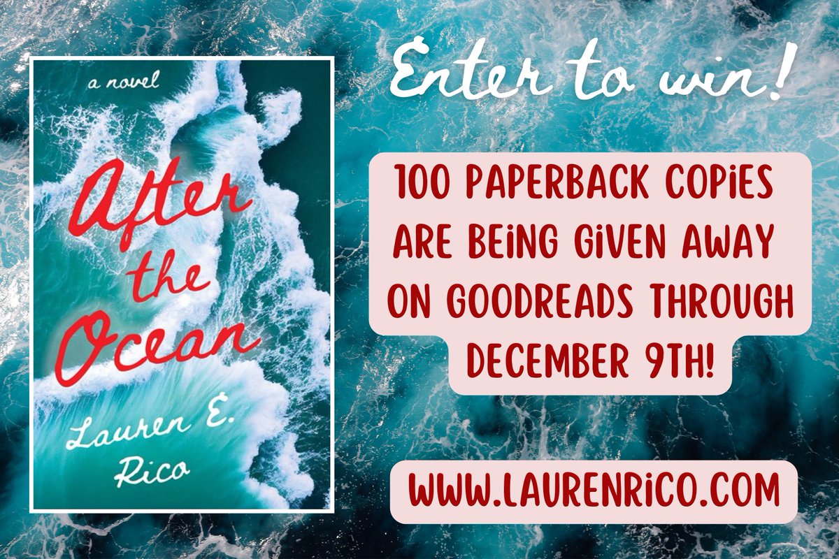 After the Ocean is coming December 24th! Enter to win a copy on Goodreads through December 9th! #freebooks #goodreadsgiveaway #mystery #thriller #entertowin  goodreads.com/giveaway/show/…