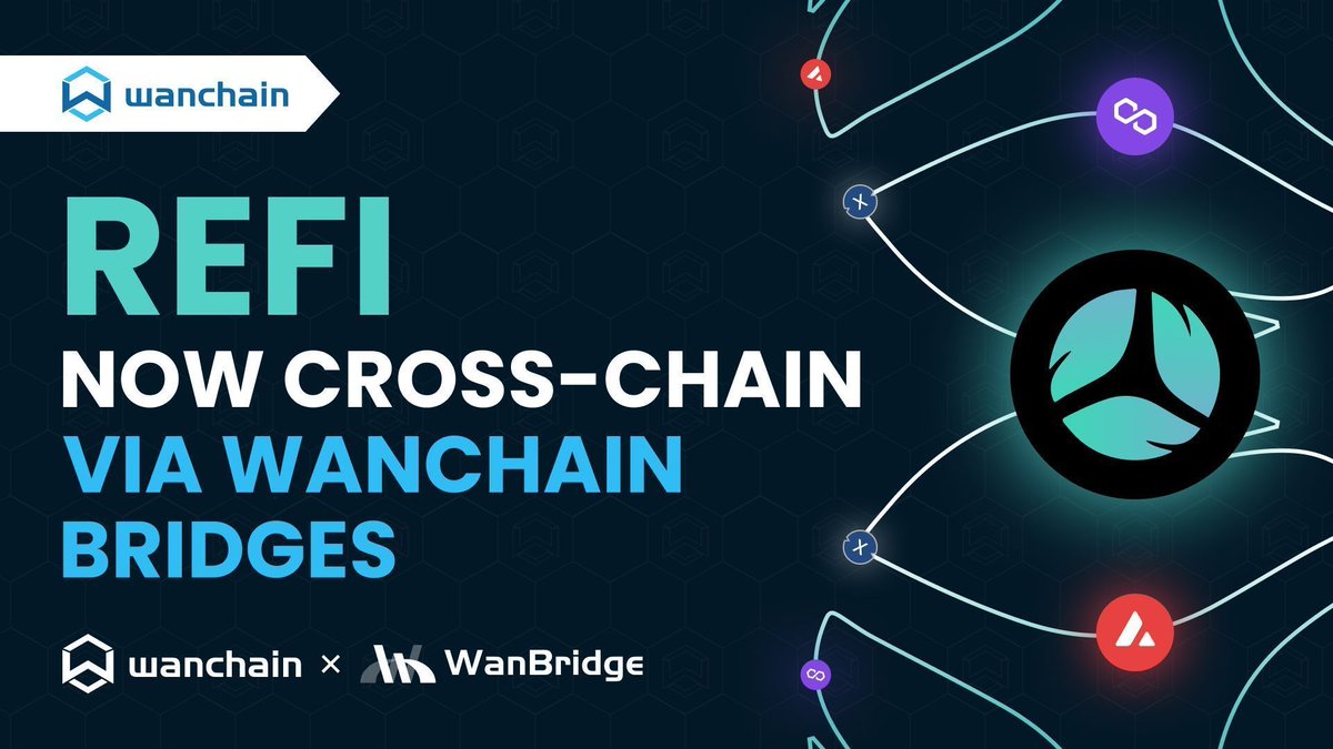 REFINET (@refi_net) on Twitter photo You can now bridge your $REFI tokens from <a href="/XDC_Network_/">XDC Network</a> to:
➡️ <a href="/0xPolygon/">Polygon</a>
➡️ <a href="/avax/">Avalanche🔺</a>
Thank you <a href="/wanchain_org/">Wanchain</a>!
Tutorials coming soon
#REFINET♻️ You can now bridge your $REFI tokens from <a href="/XDC_Network_/">XDC Network</a> to:
➡️ <a href="/0xPolygon/">Polygon</a>
➡️ <a href="/avax/">Avalanche🔺</a>
Thank you <a href="/wanchain_org/">Wanchain</a>!
Tutorials coming soon
#REFINET♻️