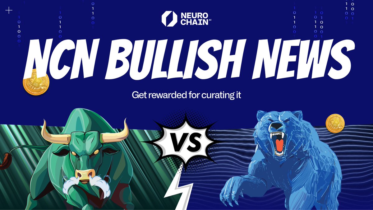 NeurochainAI's tweet photo. 🔊 Introducing NCN Bullish News: Community-Powered-AI-Delivered Crypto Insights 🚀

You guys, we literally can't contain our excitement anymore - we just dropped something SUPER COOL!

The Bullish News has finally arrived!

🚀 NCN Bullish News is straight-up the dopest crypto news game in town - where the Web3 community meets AI! 💎🤖 The squad crowdsources the hottest insights, validates them as Bullish, Bearish, or irrelevant and our AI avatar spits fire delivering it all on YouTube shorts (and TikTok soon). 🌟💬

So, let us break it down. The key elements of this badass NCN Bullish News AI Agent are 👇

✅ Crowdsourced Crypto News: Discovered and forwarded to NCN AI News Agent on TG - @NCNnewsBot by our community

✅ Community Curation: News evaluated as “Bullish”, “Bearish”, “Irrelevant” on data launchpad by our community

✅NCN Bullish News Agent: AI avatar reading the news on YouTube shorts (and TikTok once we hit the right number of followers)