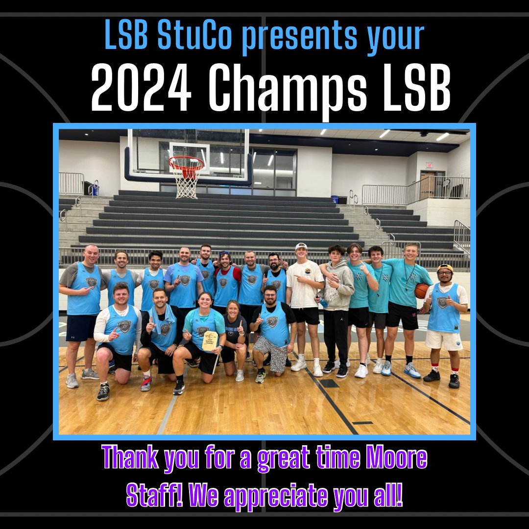 lsbhigh's tweet photo. We had a great turn out for our Staff Basketball game tonight against the Moore Middle School Staff! Thank you to all who participated and to those who made the crowd electric! We appreciate all involved! https://t.co/jz2ZN0rS6a